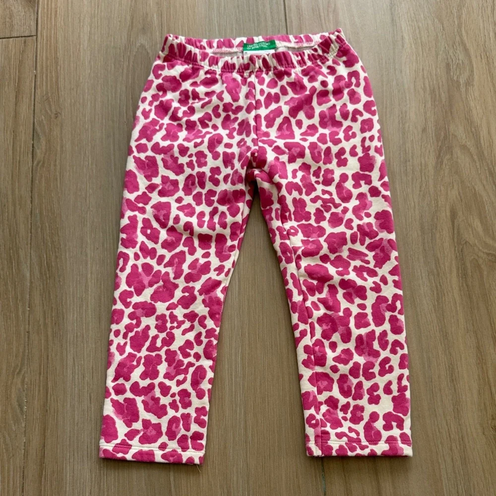 United Colors Of Benetton Pink Patterned Kids Leggings